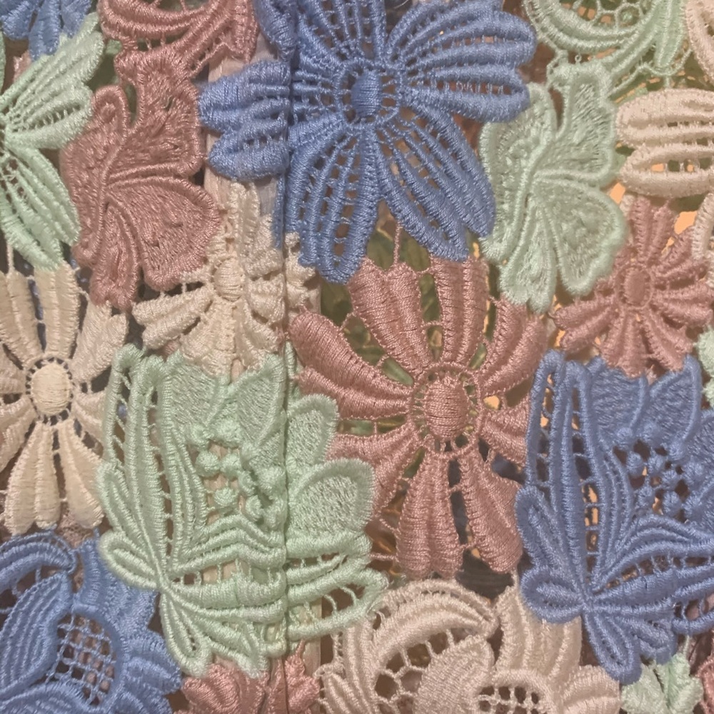 Dolce & Gabbana Floral Macramé Chiffon Dress - Picture 7 of 8